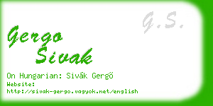 gergo sivak business card